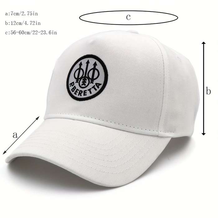 1pc Black Barrett Embroidered Baseball Cap Adjustable Fit Textured Fabric Unique Logo Design C
