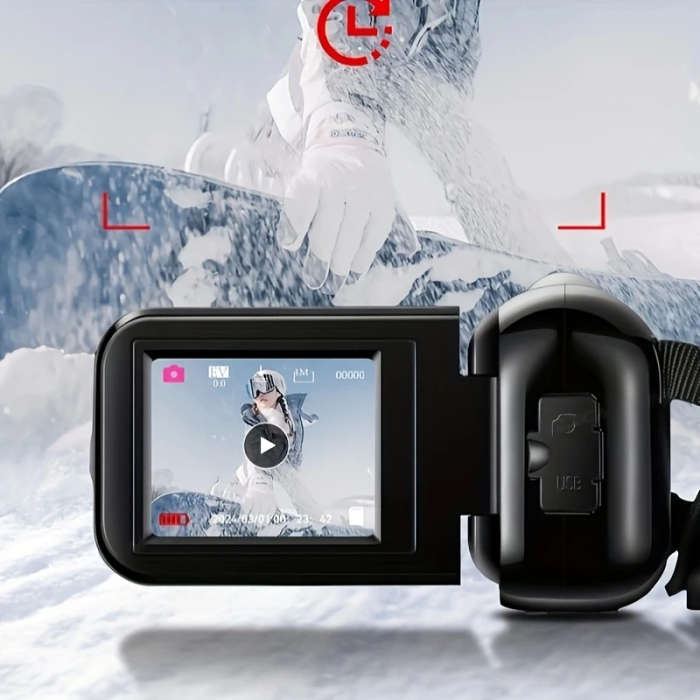 1pc DV Camera with 5.08cm HD IPS Screen 720p Video Capture 8x Digital Zoom Compact Portable Video