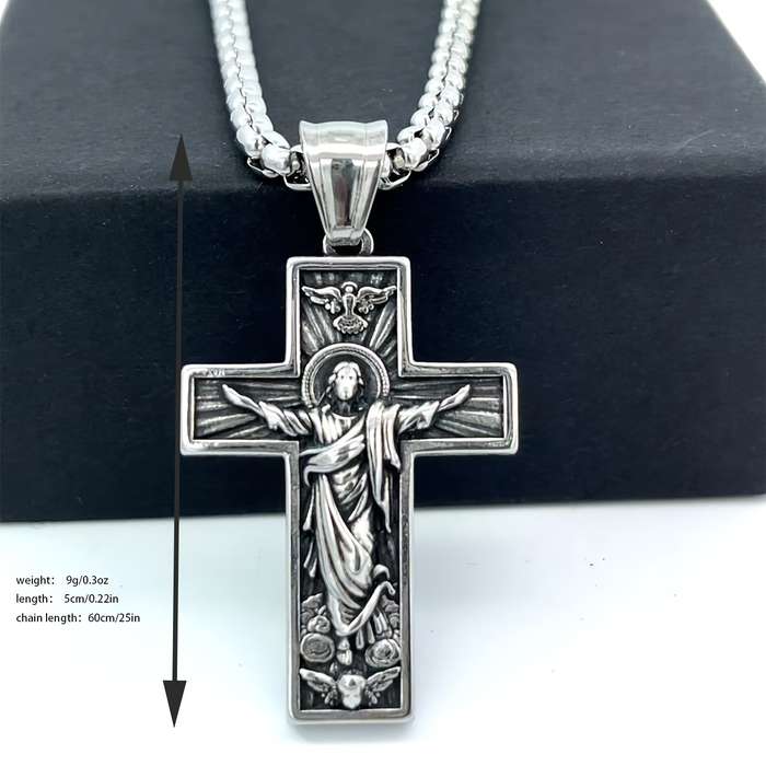 1 Piece Golden Jesus Theme Pendant