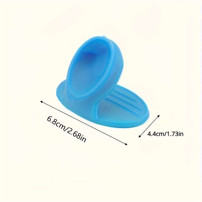 2pcs Silicone Heat-Resistant Finger Grips Anti-Burn Pot Holders for Microwave Oven Non-Elec