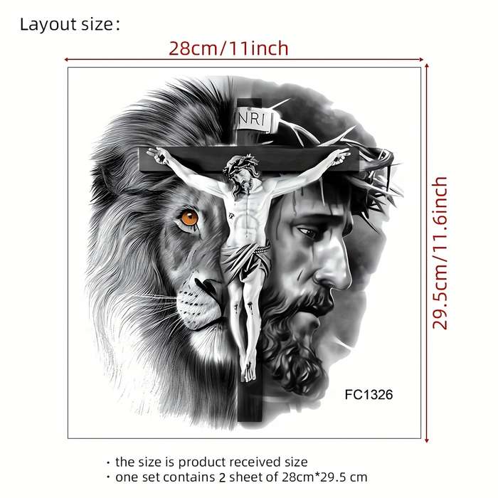 2pcs  Jesus Christian Themed Stickers