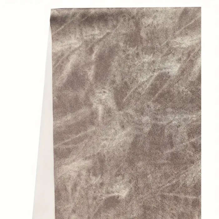 1 x 11.8X53 inch Faux Denim Leather Fabric Roll Dark Brown