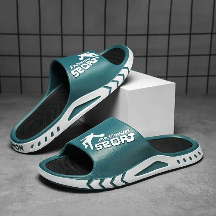 Men's Fashion Slippers Blue Green 46-47