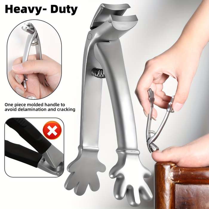 4pcs Heavy Duty Toenail Clippers Set Ergonomic Large Angled Head Nail Clippers with Catcher