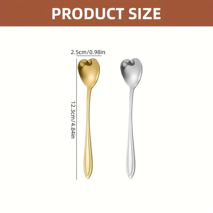 4pcs Stainless Steel Coffee Spoon Set Creative Dessert Spoons for Sugar Stirring Ice Cream