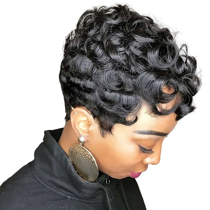1Pc Dark Gray 25.4cm Fashion Design Wig