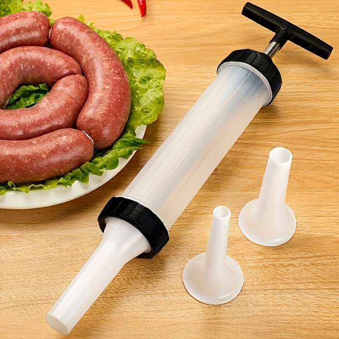 1pc Durable Plastic Sausage Stuffer Tool Handheld Sausage Maker for Homemade Sausages Kitche