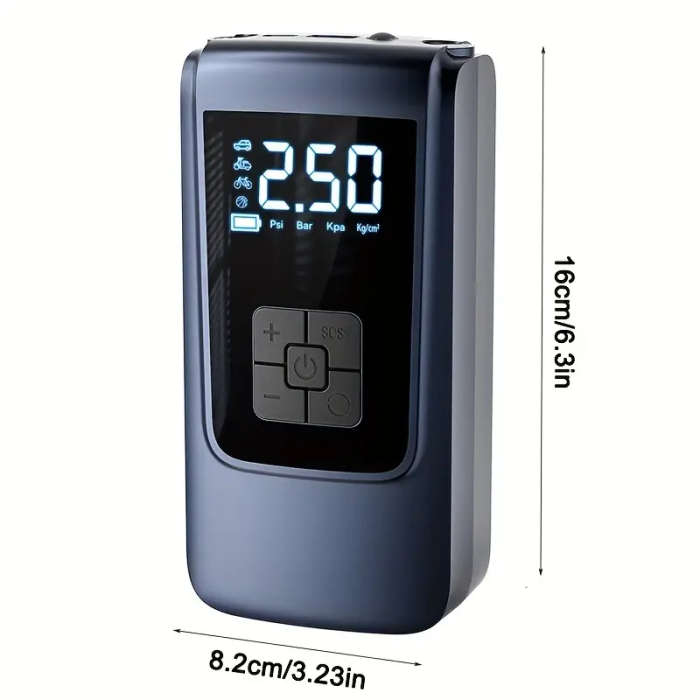 1pc Air Compressor Pump Inflator Car Portable Digital Air Compressor Cordless Car Tire Pump Suitable