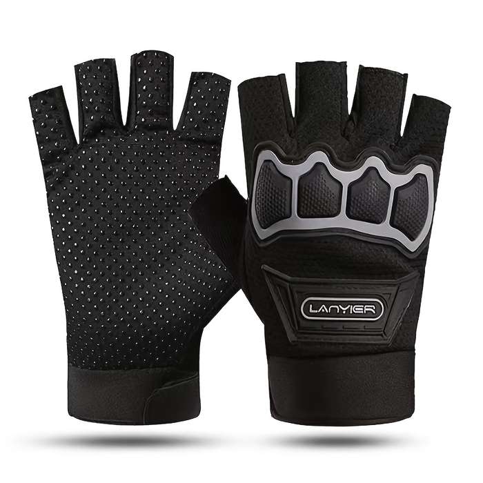 1 Pair Green Outdoor Sports Gloves