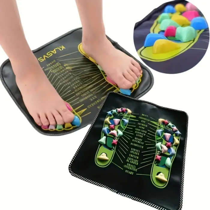 1pc Foot Massage Mat with Pebble Design Plastic Massage Pad for Feet Fitness and Relaxation Enhances