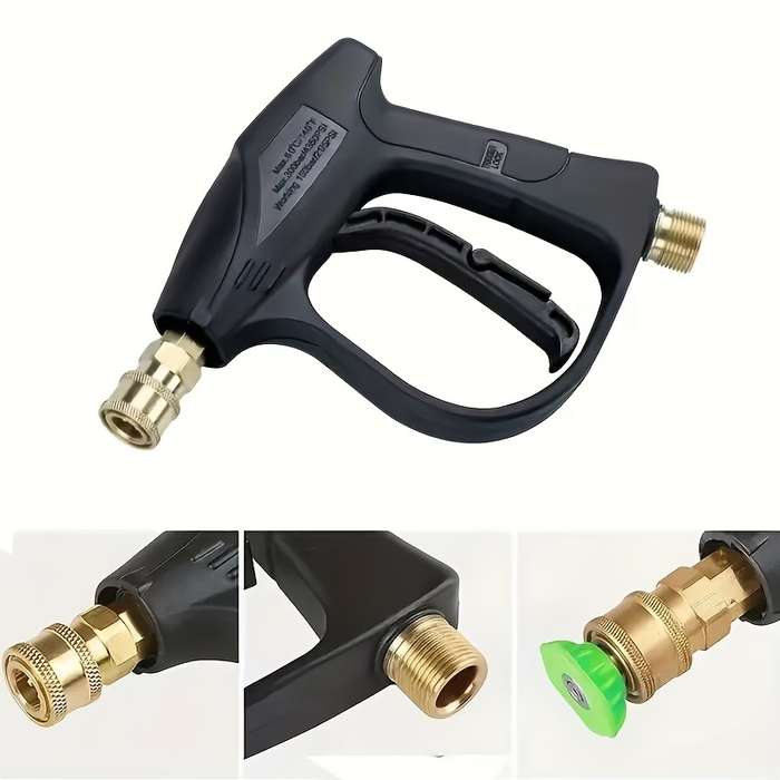 1Pc 5 Nozzle Heads High Pressure Water Gun M22-14 Hose Connector