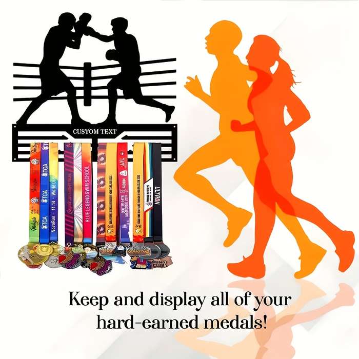Custom Boxing Medals Display StandPersonalized Metal Wall Sculpture for Home  Outdoor Decoration