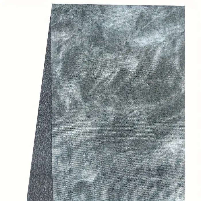 1 x 11.8X53 inch Faux Denim Leather Fabric Roll Black