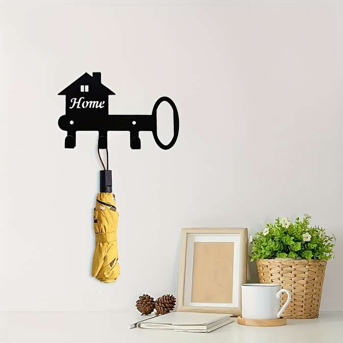 Adorable metal decorative key hook key holder bracket door wall garage key hook decorative clothes h