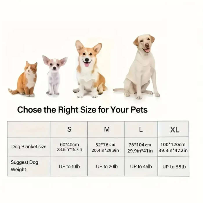 3-Pack Of Thickened Pet Blankets 60*40cm