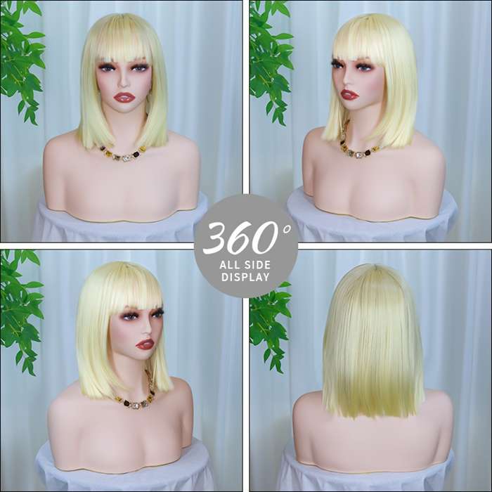 1Pc Black 30.48cm Fashion Design Wig