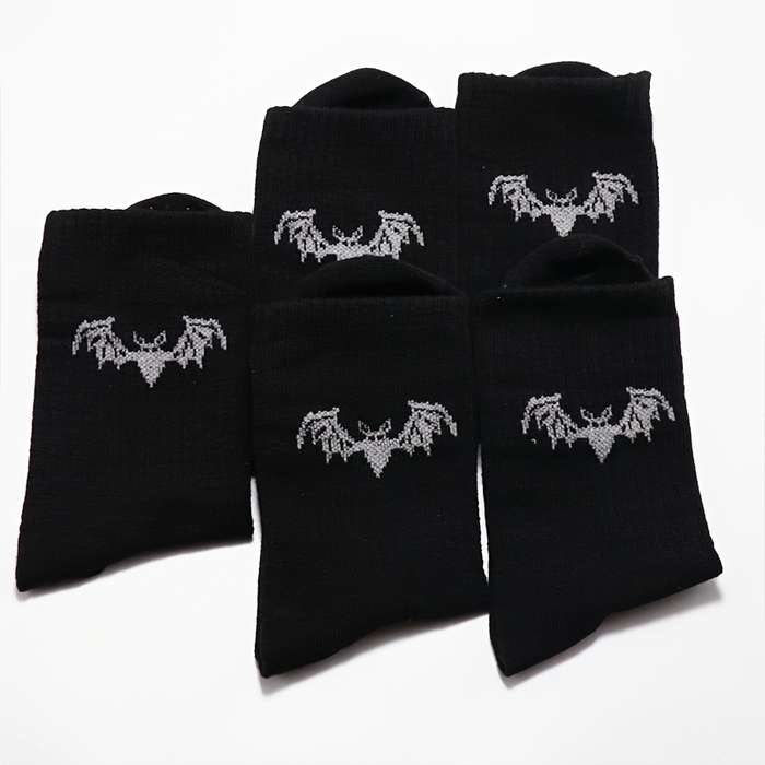 5 Pairs Black One Size High Elastic Socks