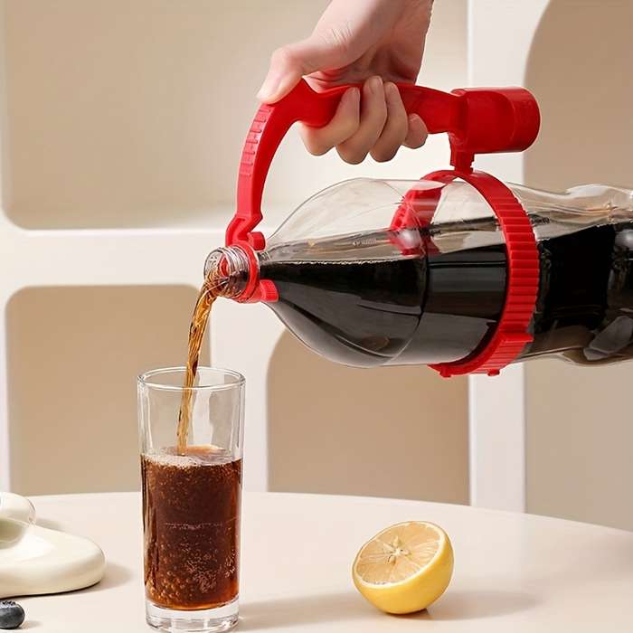 1pc Adjustable Drink Pouring Cup Handle with Built-In Bottle Opener Ergonomic Grip for Easy Pouri