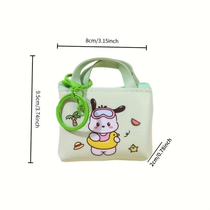 1pc An adorable purse with cute wallet multi-functional coin purse with portable keychain charm wi