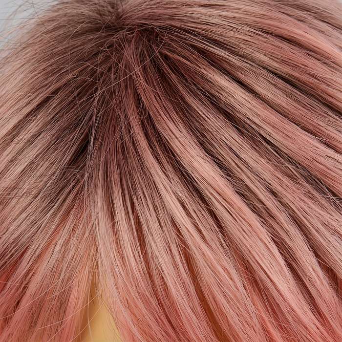 1Pc Gradient Pink 20.32cm Fashion Design Wig