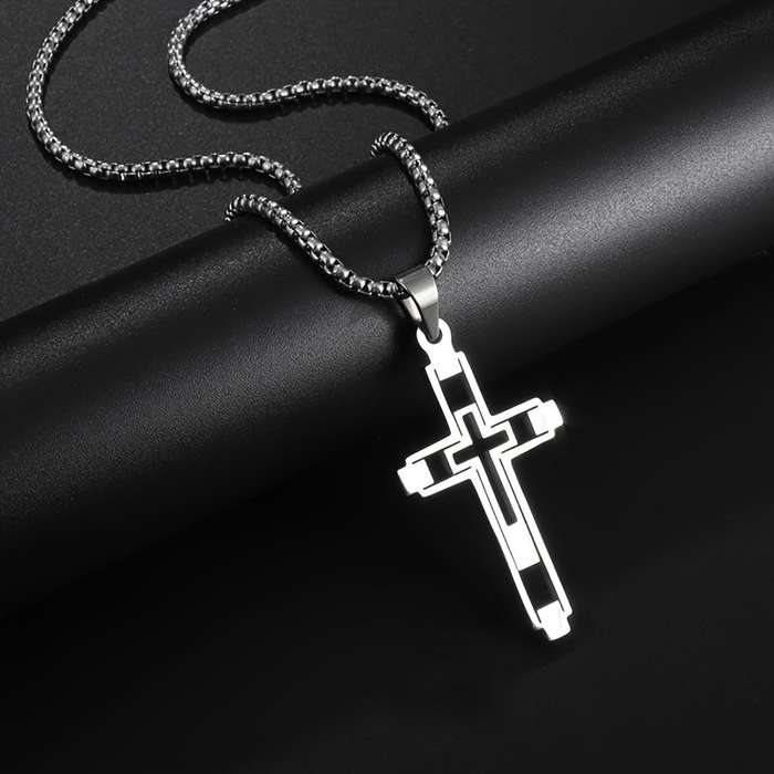 1 Piece Black Jesus Theme Pendant