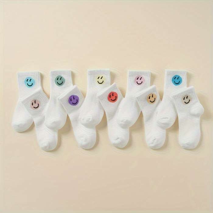 10 Pairs White S High Elastic Socks