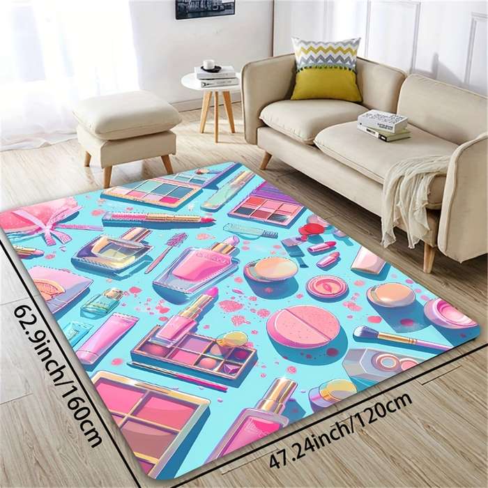 1Pc Pink 47.24x62.99inch 120x160cm Floor Mat