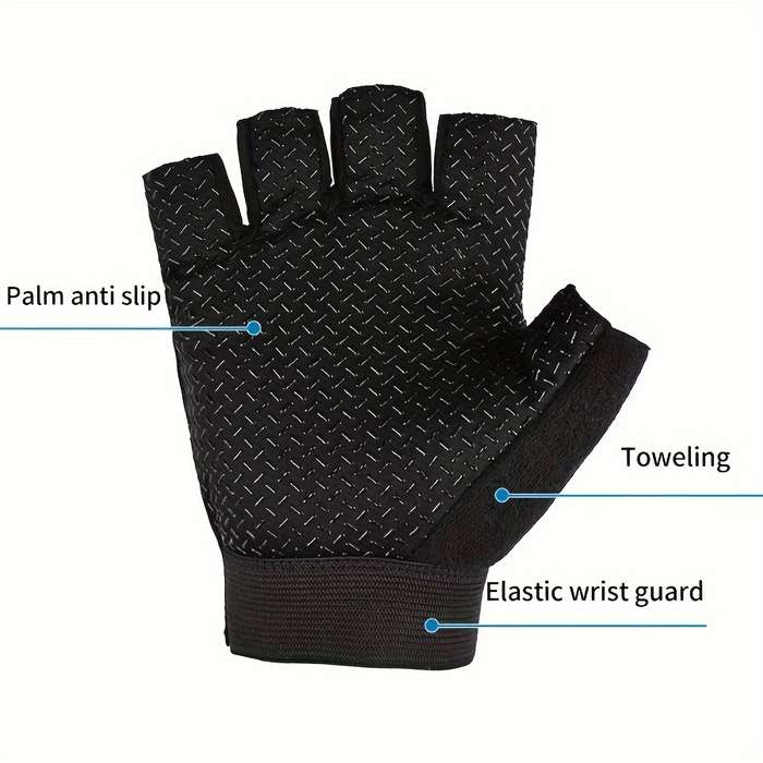 1 Pair Black Size M Outdoor Sports Gloves