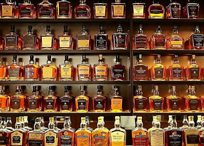 1000pcs Jigsaw Puzzle Vibrant Whiskey Liquor Bottle Design High-Quality Paper P