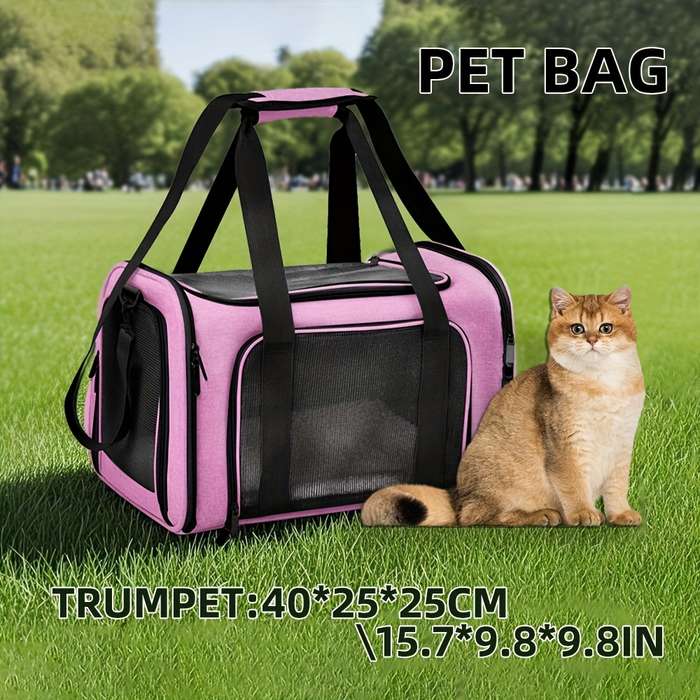 1pc Blacksize Large Size: 45*30*30 cm Pet Bag