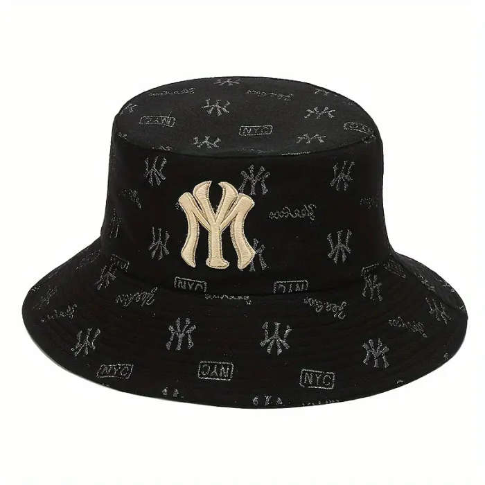 1pc Unisex Trendy Bucket Hat With Letters Pattern Sun Protection Casual Hat Suitable For Daily Wear