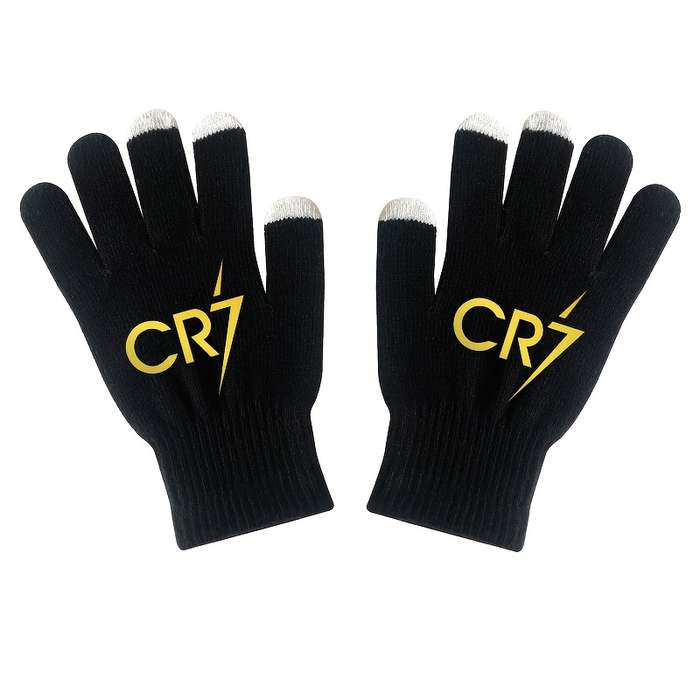 1 Pair Black Star Warm Gloves
