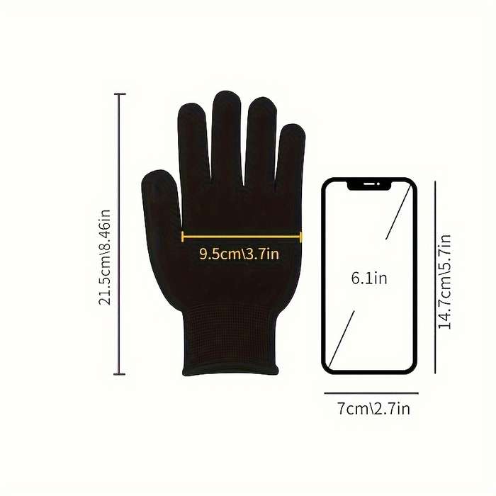 4Pairs Black And Purple Multi Purpose Work Gloves