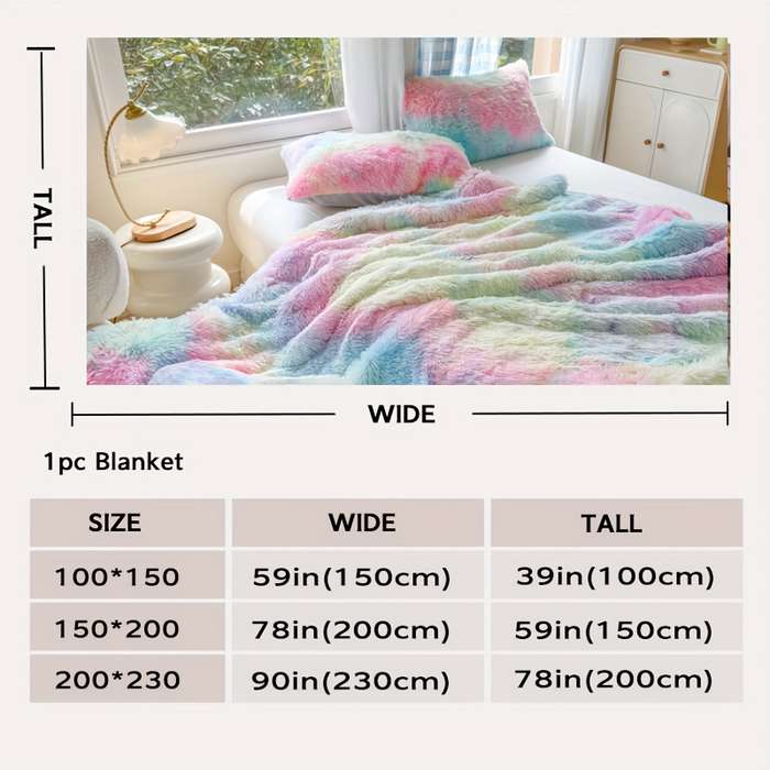 1ps Blanket Color Blue Green size 200x230cm