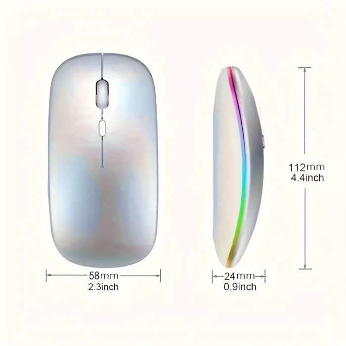 1pc Wireless Mouse Dual-Mode Mouse Rechargeable Mouse Comfortable Touch Ergonomic Design Gaming Mous