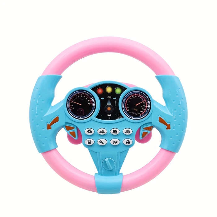 1pc Kids Simulated Driving Controller Spin Tune Interactive Music Steering Wheel Interactive Car