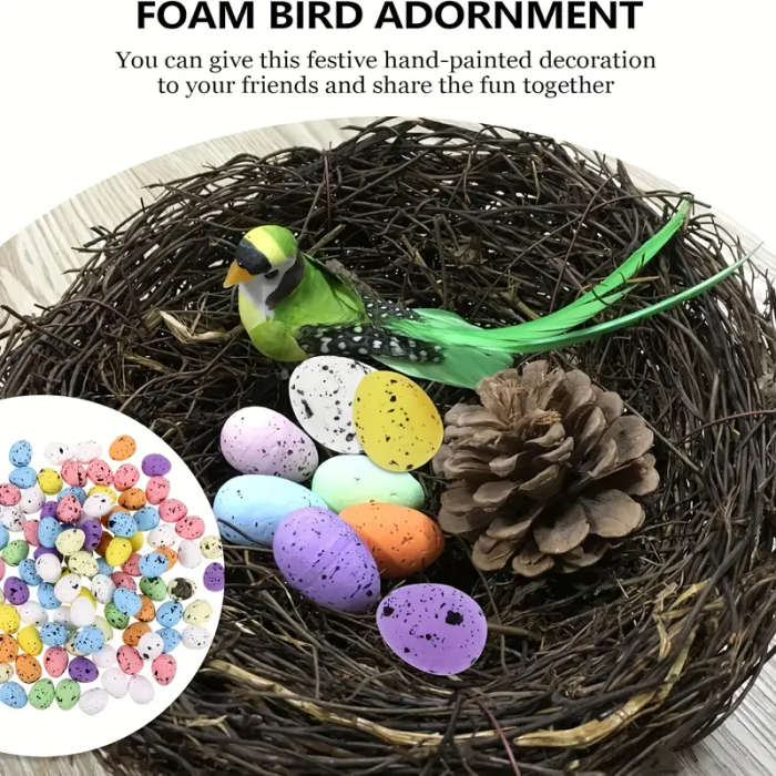 100 Pack Colorful Foam Easter Eggs