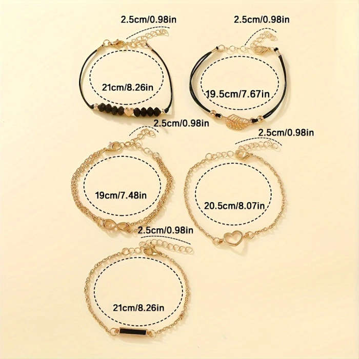6pcs set Beautifully Designed Printed Rhinestone Quartz Watches with Digital Dial And Bracelets