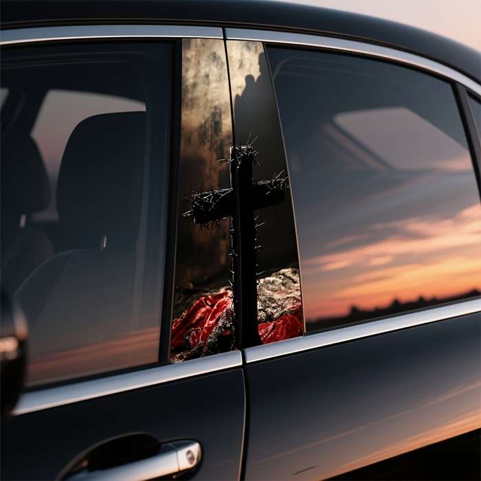 2PCS Set   Left And Right   Jesus Christian Themed Stickers