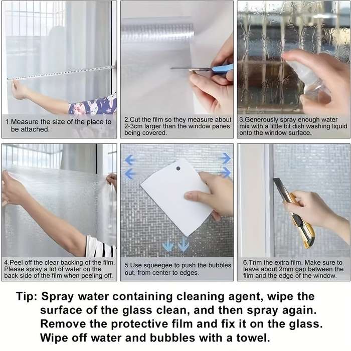 PVC Size 60cmx300cm 23.6inx118.1in Door And Window Stickers