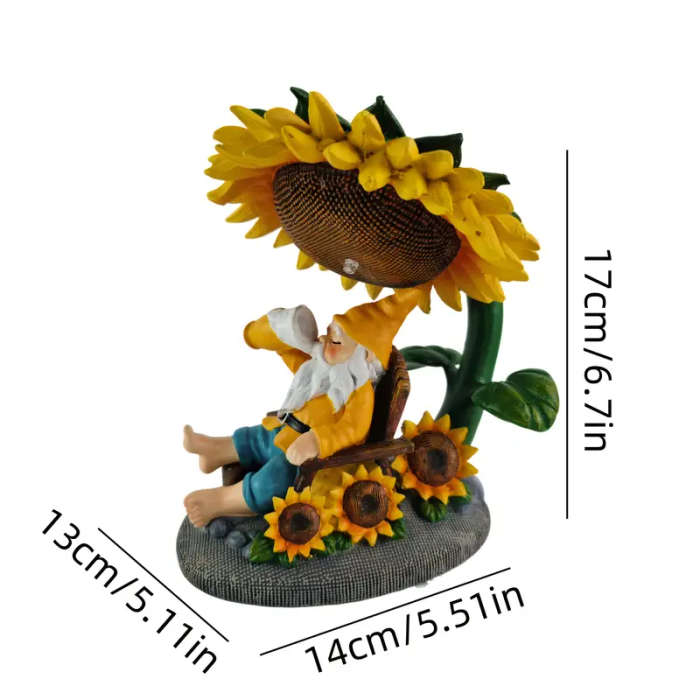 Solar Garden Gnome Statue