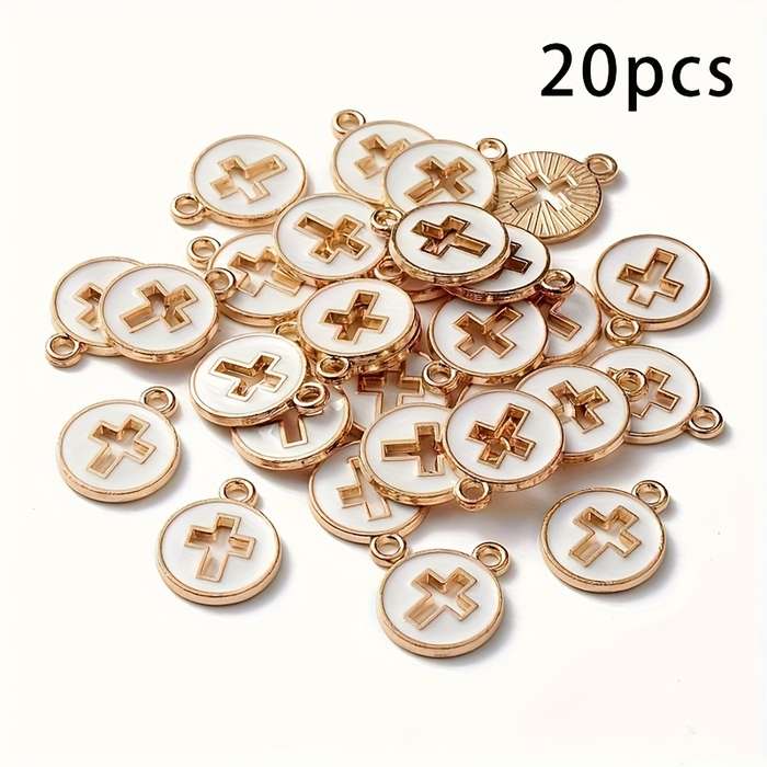 20pcs Platinum Multifunctional Decorative ornaments Jesus Theme Pendant
