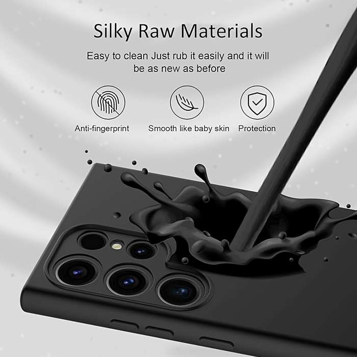 1pc Black For Samsung Galaxy S25 Phone Cases