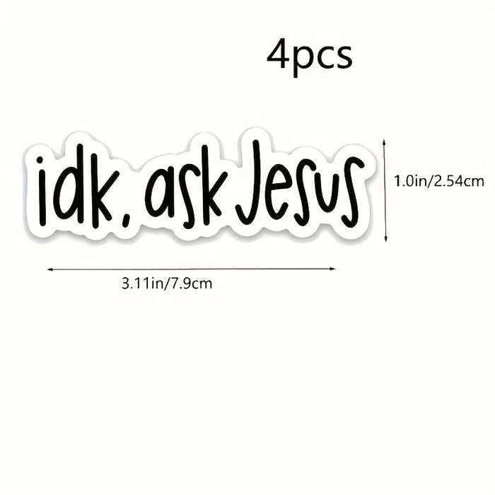 2pcs  Jesus Christian Themed Stickers