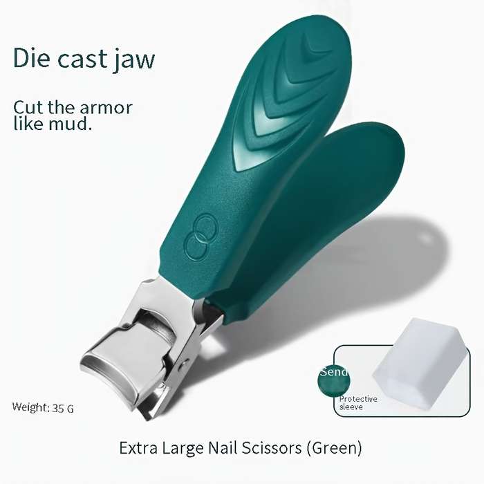 1pc Heavy-Duty Nail Clippers 12mm Opening Splash-Proof Thick Nail Trimmers Durable Die-Cast