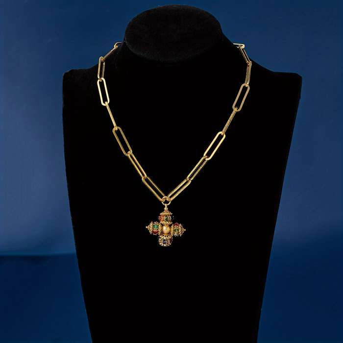 1 Piece Golden Jesus Theme Pendant