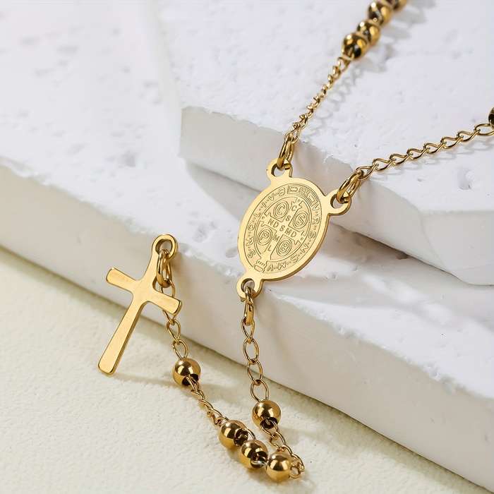 1 Piece Golden Jesus Theme Pendant