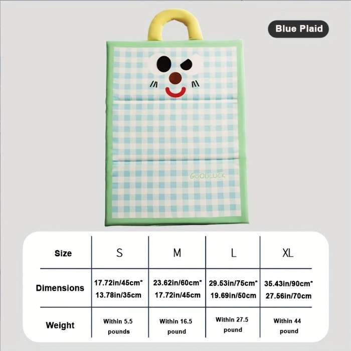 1piece Blue Plaid Cooling Pad
