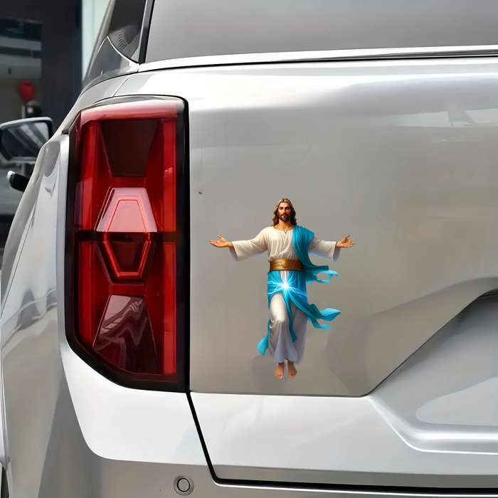1pc   13.97cmx11.43cm Jesus Christian Themed Stickers