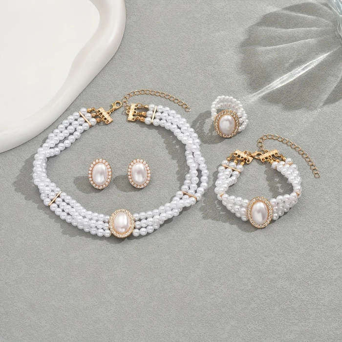 Imitation Pearl Necklace Jewelry